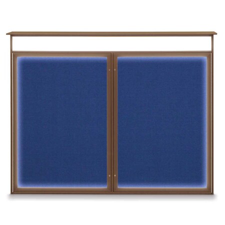 United Visual Products Single Door Enclosed Indoor Letterboard UV1124SD3036-BRONZE-WHITE